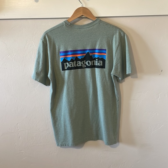 Patagonia P-6 Logo Responsibili-Tee size Medium T-shirt (green) - Picture 2 of 5